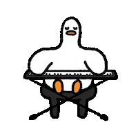 Duck Piano Sticker by Chimpers