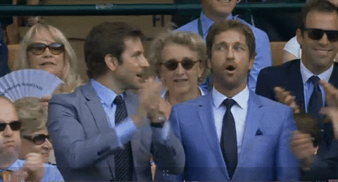 Excited Bradley Cooper GIF