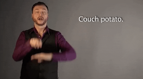 couch potato asl GIF by Sign with Robert