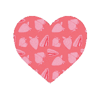 FLORALARTFANCY heart pink kawaii red Sticker