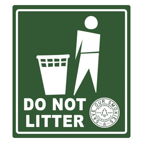 saveoursmokies recycle litter no littering do not litter Sticker