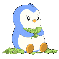 Money Penguin Sticker by Pudgy Penguins