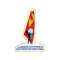 nationaalwatersportdiploma surf boot zeilen nwd Sticker