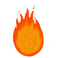 Burning On Fire Sticker by Sarah The Palmer