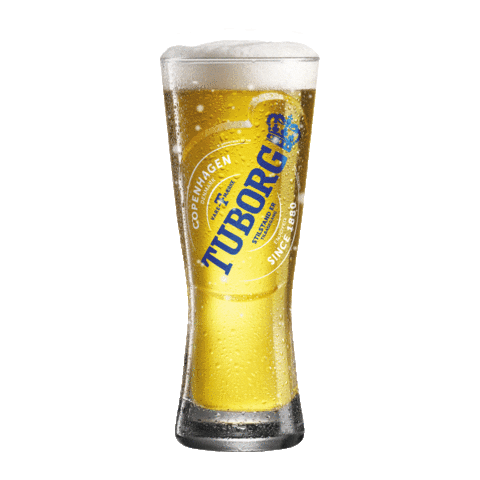 beer pint Sticker by Tuborg
