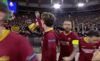 celebrating lets go GIF by AS Roma