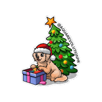Dog Christmas Sticker by Aqua Revolution