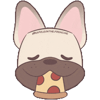 French Bulldog Eating Sticker