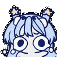 Bellashuuu animated cry shock vtuber Sticker