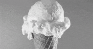 melting black and white GIF