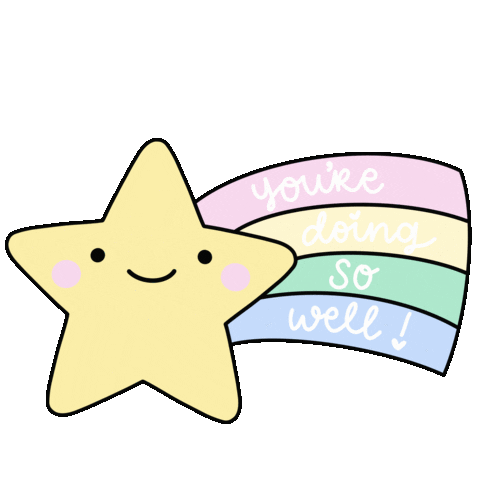 Leslieannemadeit giphyupload happy kawaii star Sticker