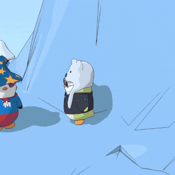 Penguin Smurf GIF by Pudgy Penguins