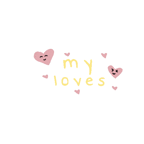 lisasaru heart pink friends yellow Sticker
