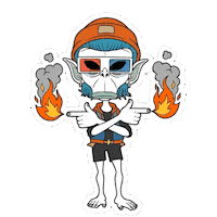 Next Level Mic Drop Sticker by Moonie