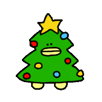 Happy Christmas Tree Sticker by ROSARYMOON