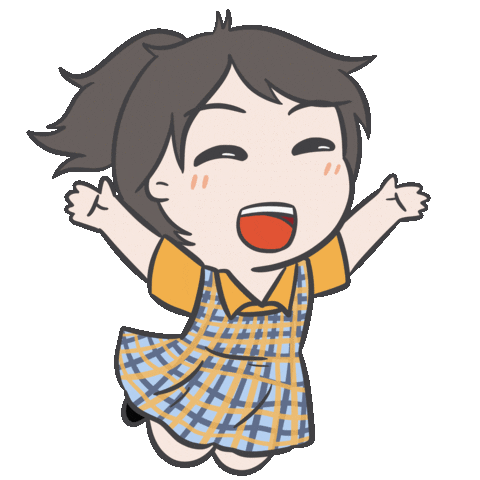 Happy Girl Sticker by Winnie Gu 顾韵昀