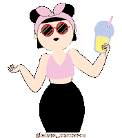 Pink Feliz Sticker by Bexzy Gallego