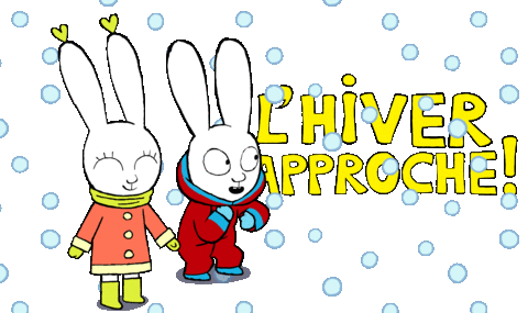 Snow Winter Sticker by Simon Super Rabbit