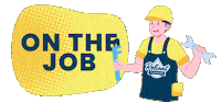 Working On The Job Sticker by Reliant Plumbing