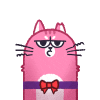 cibithecat pink cat cibi cibi the cat its hint Sticker