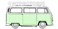 nyphotobus van volkswagen vw samba Sticker
