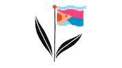 Flower Flag Sticker by Mirjam Debets