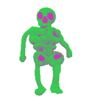 mitchographer green weird neon spinning Sticker