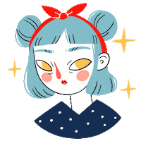 Girl Stars Sticker by Rachel Winkle