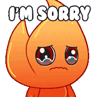 Sorry Fire Sticker by Playember
