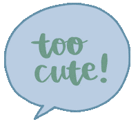 Too Cute Love Sticker