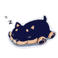 Sleepy Dog Sticker