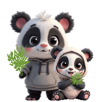 Panda Bears Sticker