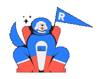 Dog Astronaut Sticker by ROVE