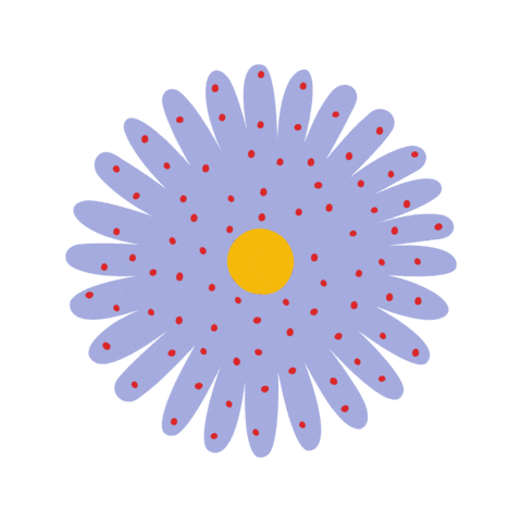 bymartioska happy blue flowers happy spring Sticker