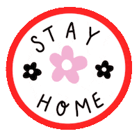 poppyalmond home covid-19 stayhome stay home Sticker