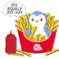 French Fries Friday Sticker by Pudgy Penguins