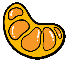 Fruit Mandarin Sticker by Natalie Michelle Watson