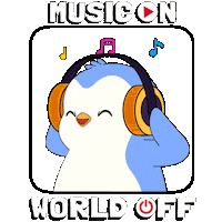 Happy Music On Sticker by Pudgy Penguins