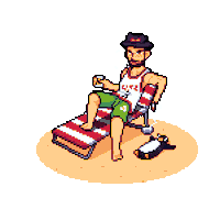 Chilling Vinyl Digital Sticker by VinDig
