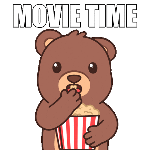 Teddy Bear Popcorn Sticker by BEARISH