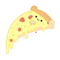 Hungry Cheese Pizza Sticker