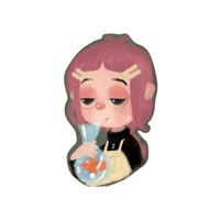 Girl Fish Sticker