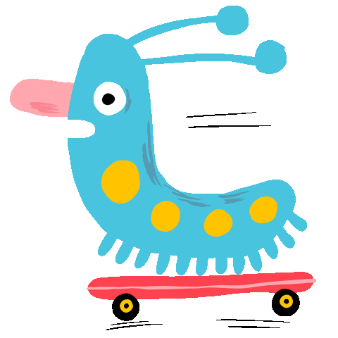 skate skateboard Sticker by Linzie Hunter