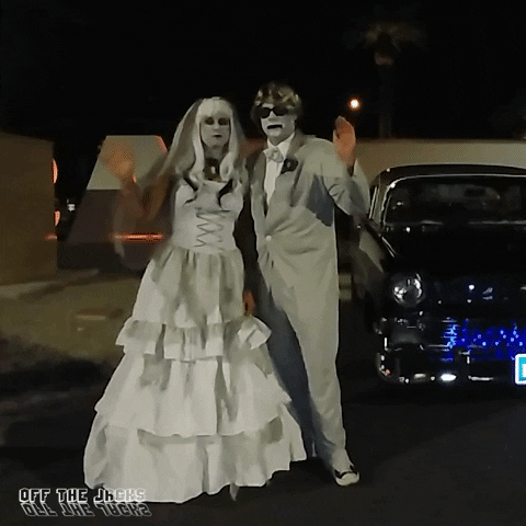 Just Married Halloween GIF by Off The Jacks