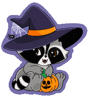 Halloween Raccoon Sticker