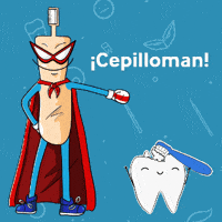 cepilloman dentista dientes diente odontologo GIF