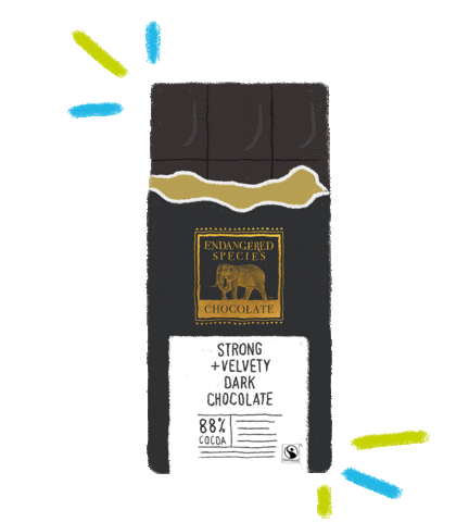FairtradeAmerica giphyupload yummy chocolate delicious Sticker