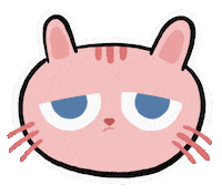 Bored Cat Sticker by Mybro