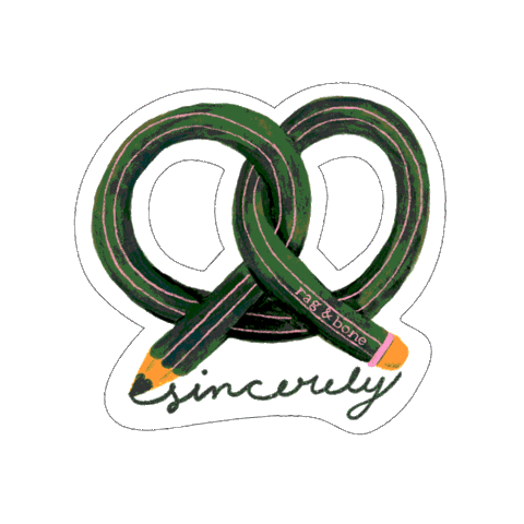 Pencil Pretzel Sticker by rag & bone