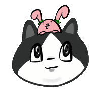Hsingbei rabbit coucou coucoubei cotecat Sticker